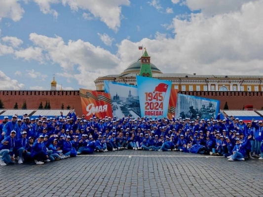 Волонтёрское сопровождение Парада Победы на Красной площади в Москве